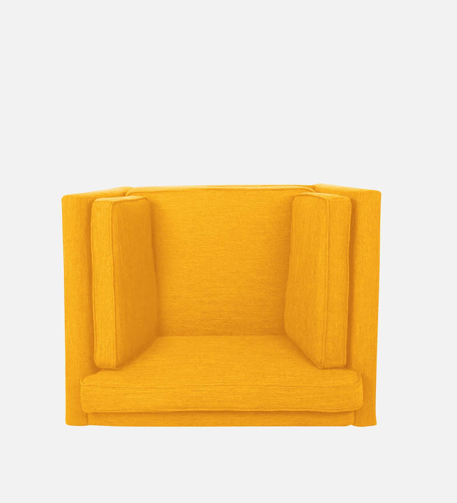Nigar Fabric 1 Seater Sofa In Bold Yellow Colour - Febonic Living