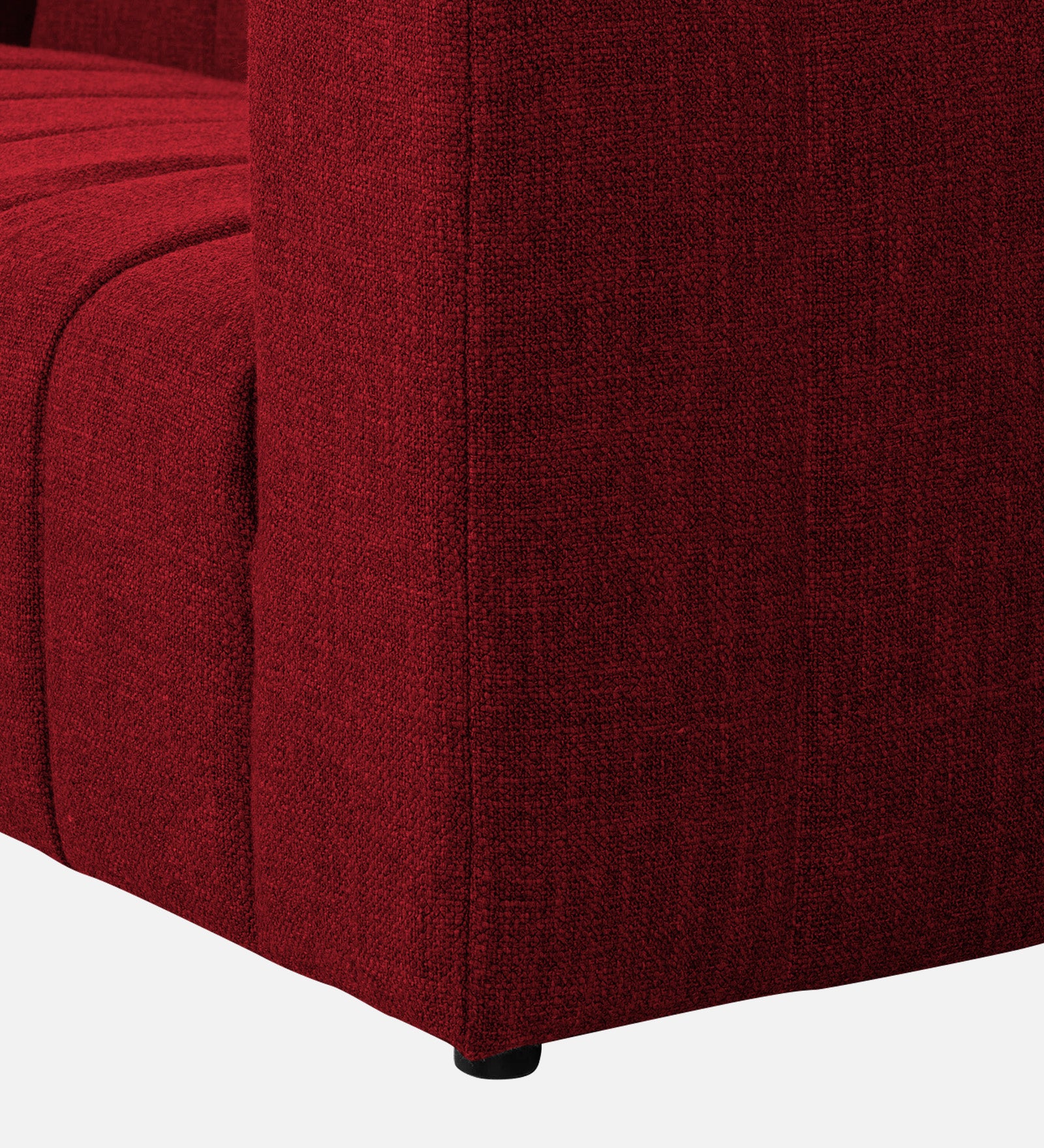 Lara Fabric 1 Seater Sofa in Blood Maroon Colour