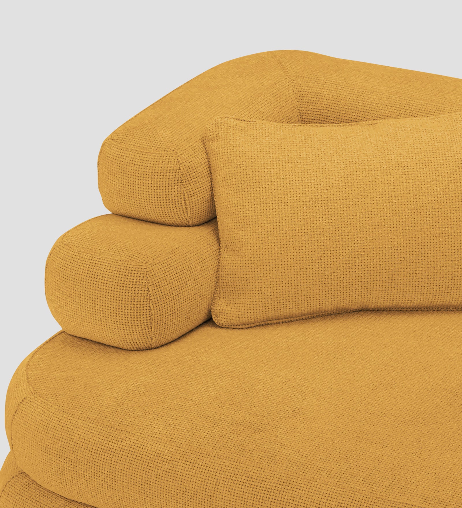 Wener Fabric 1 Seater Sofa in Corn Yellow Colour