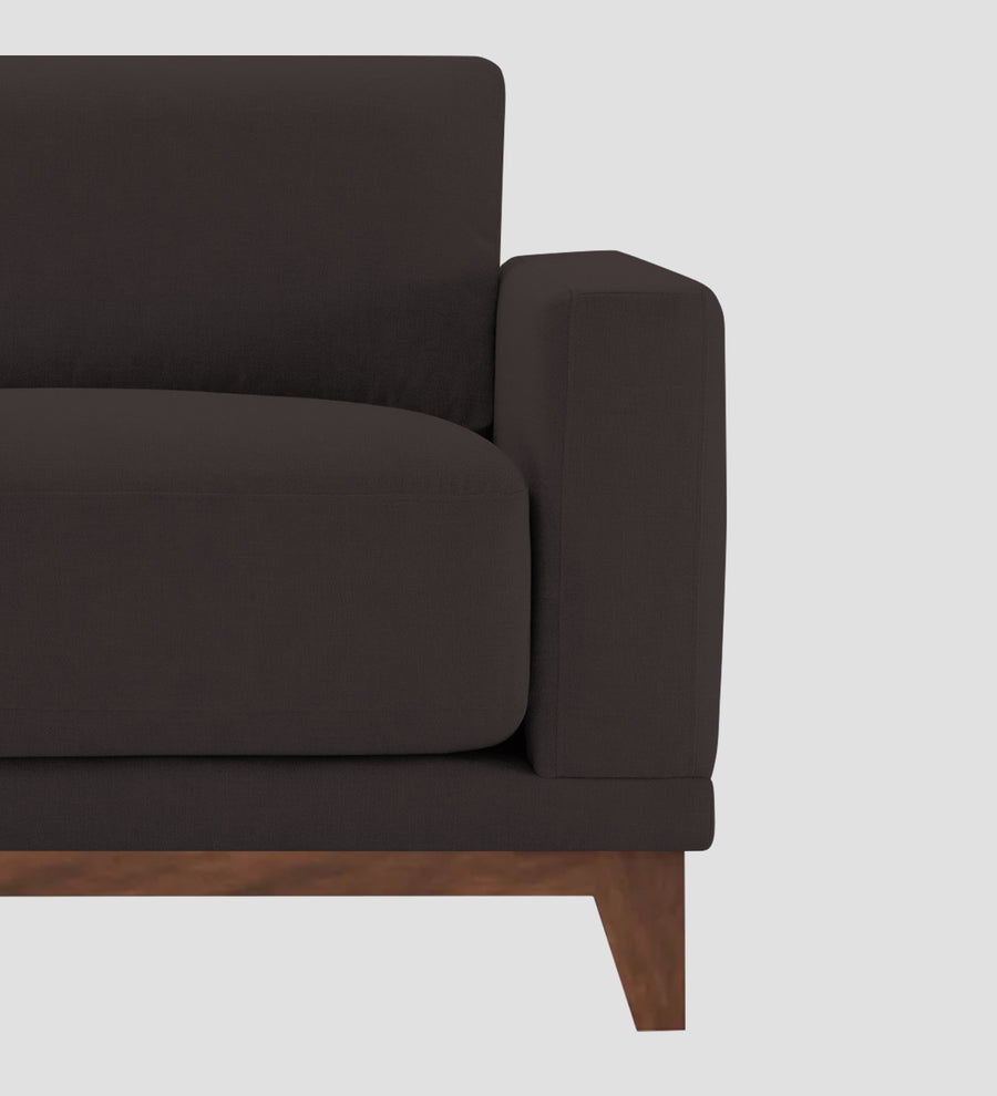 Esha Fabric 1 Seater Sofa In Pebble Brown Colour - Febonic Living