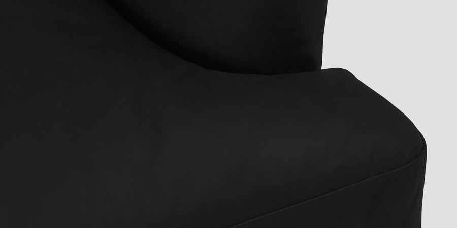 Sterio Leatherette 2 Seater Sofa In Light Black Colour - Febonic Living