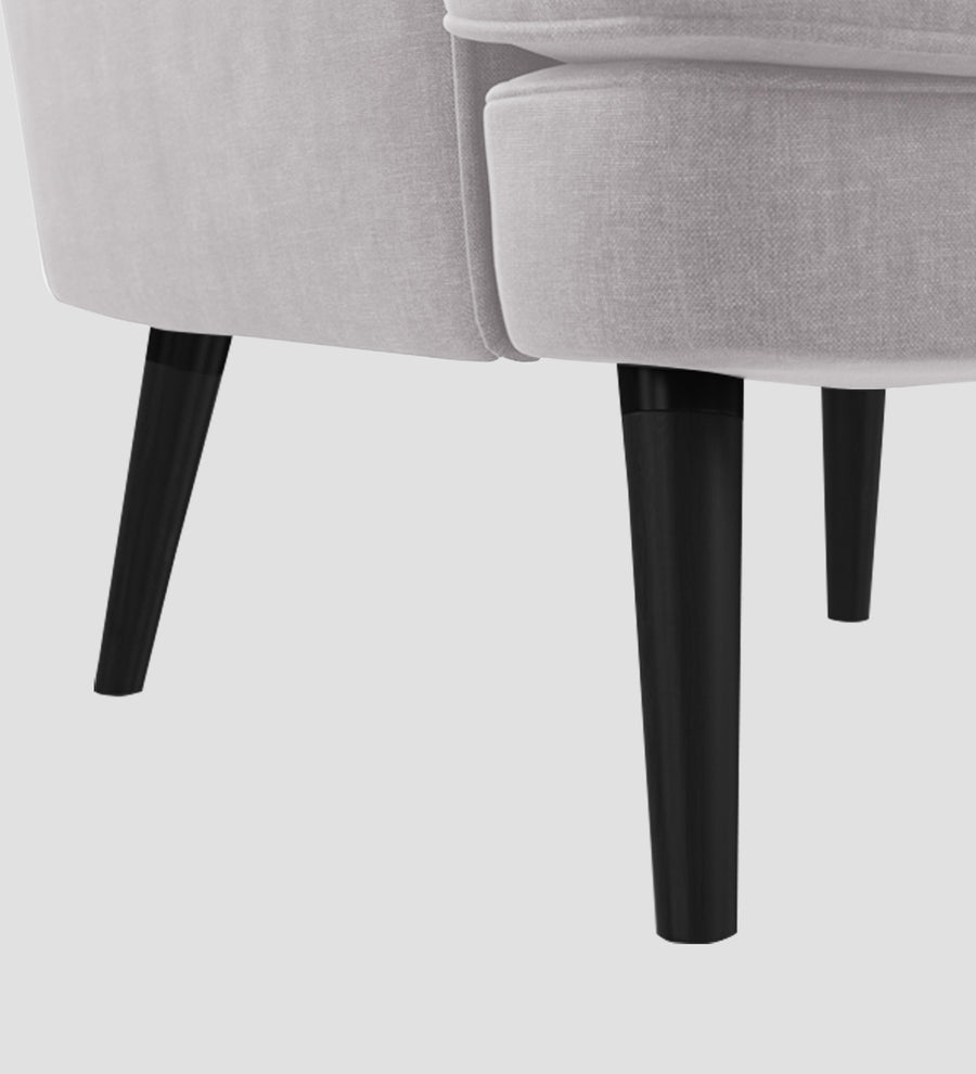 Niya Velvet Wing Chair In Concrete Grey Colour - Febonic Living