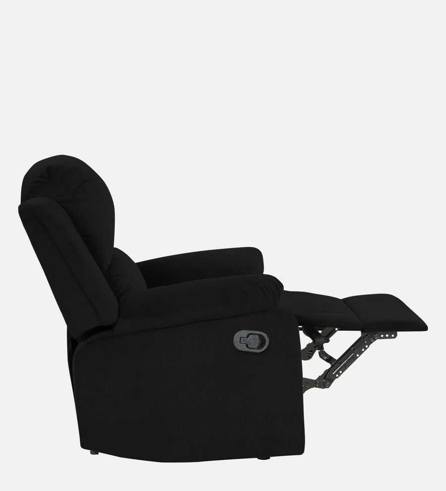 Henry Fabric 1 Seater Motorized Recliner In Zed Black Colour - Febonic Living