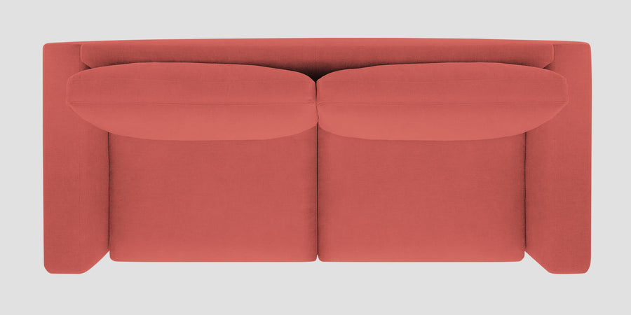 Esha Fabric 2 Seater Sofa In Salmon Pink Colour - Febonic Living
