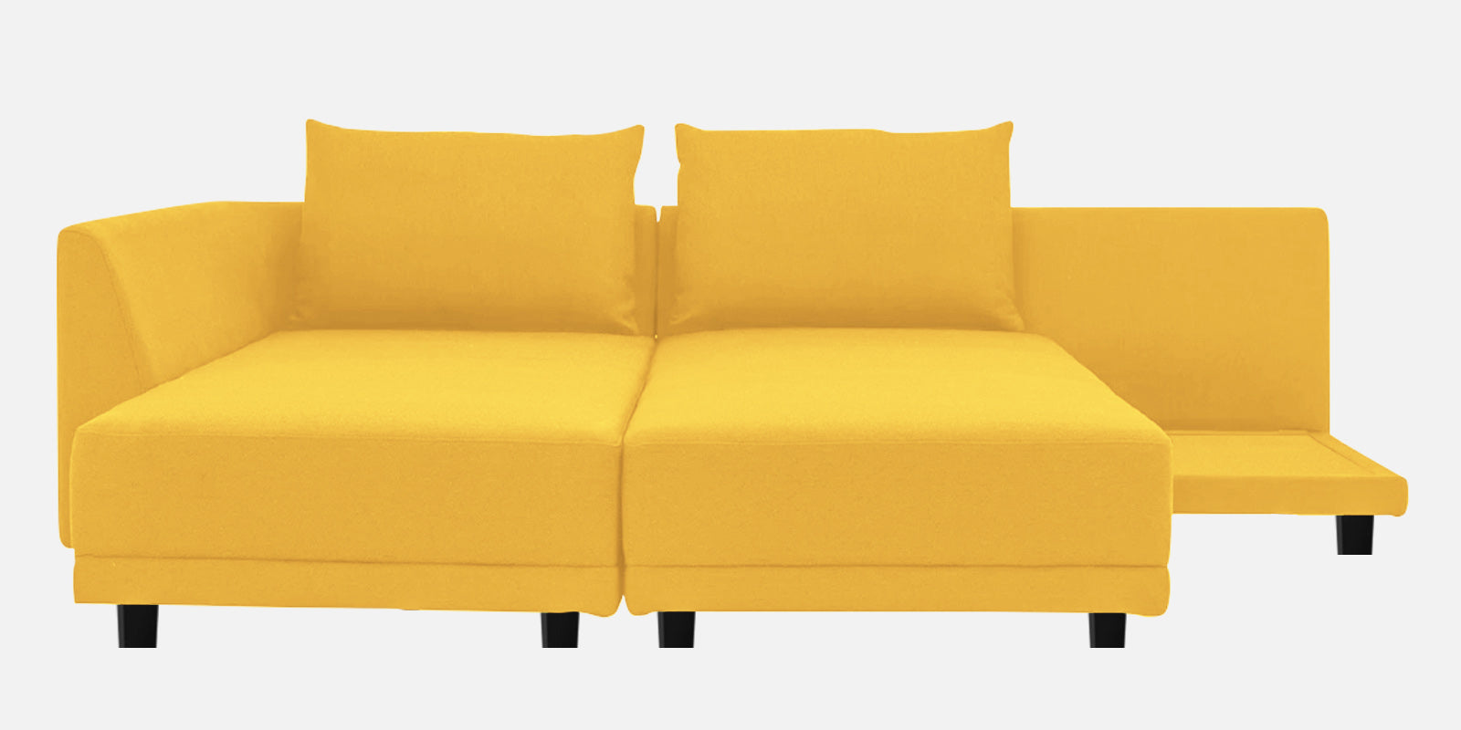 Ira Fabric RHS 6 Seater Sofa Cum Bed In Bold Yellow Colour