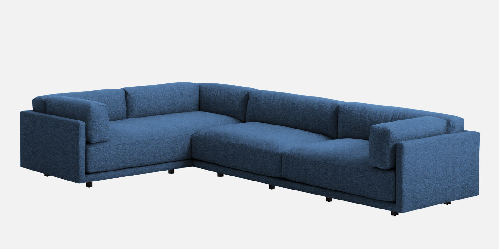 Nixon Fabric 6 Seater RHS Sectional Sofa In Light Blue Colour