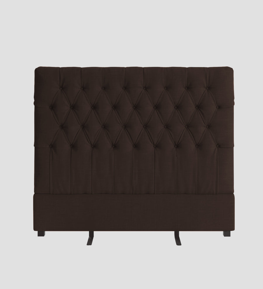 Isko Fabric Upholstered King Size Bed In Coffee Brown Colour With Box Storage - Febonic Living