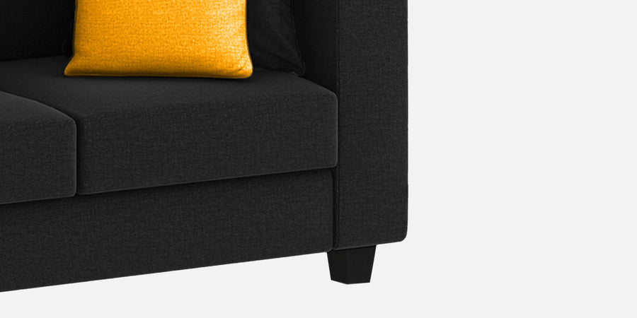 Nabi Fabric 3 Seater Sofa In Zed Black Colour - Febonic Living