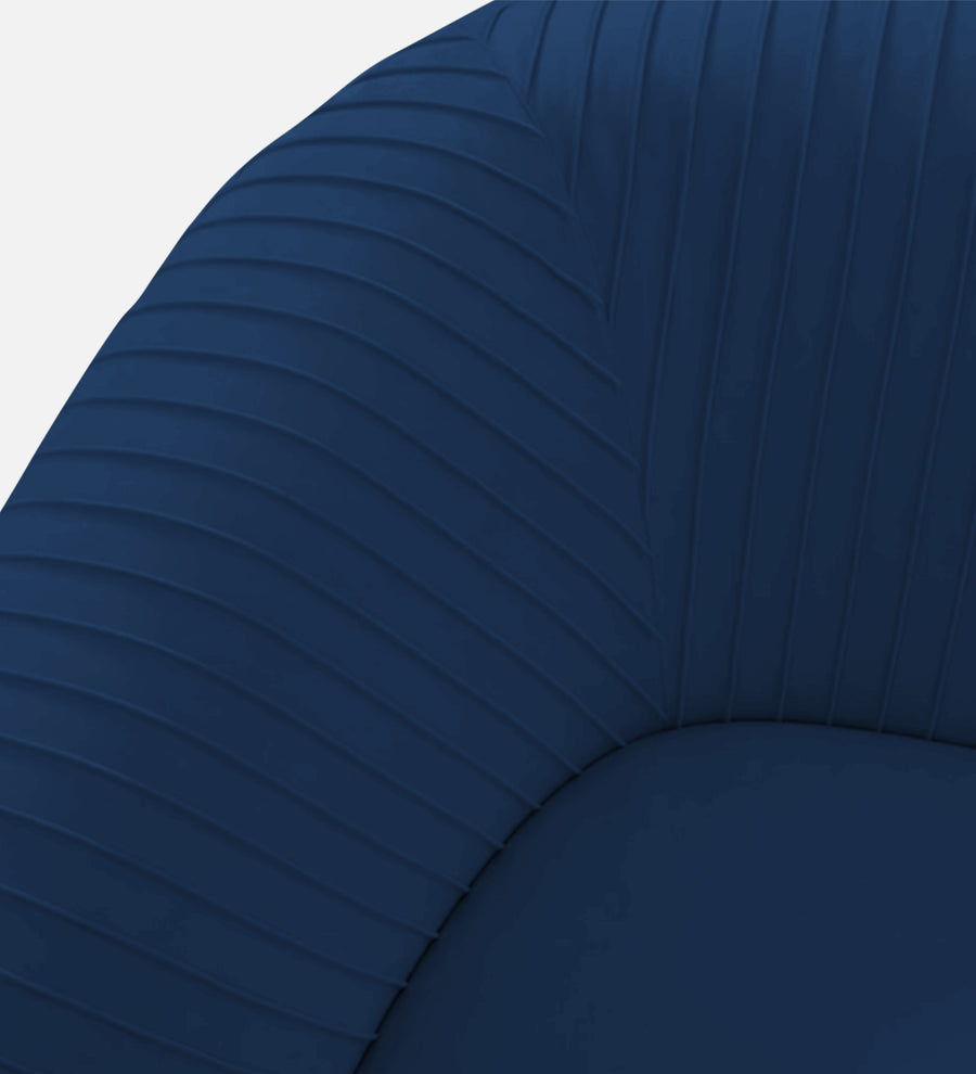 Yara Velvet Fabric 1 Seater Sofa In Imperial Blue Colour - Febonic Living
