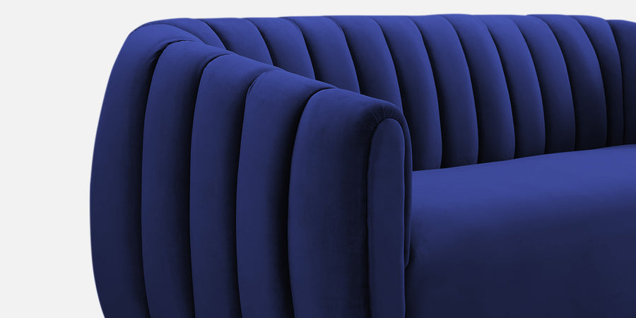 Ferry Velvet 3 Seater Sofa In Indigo Blue Colour - Febonic Living