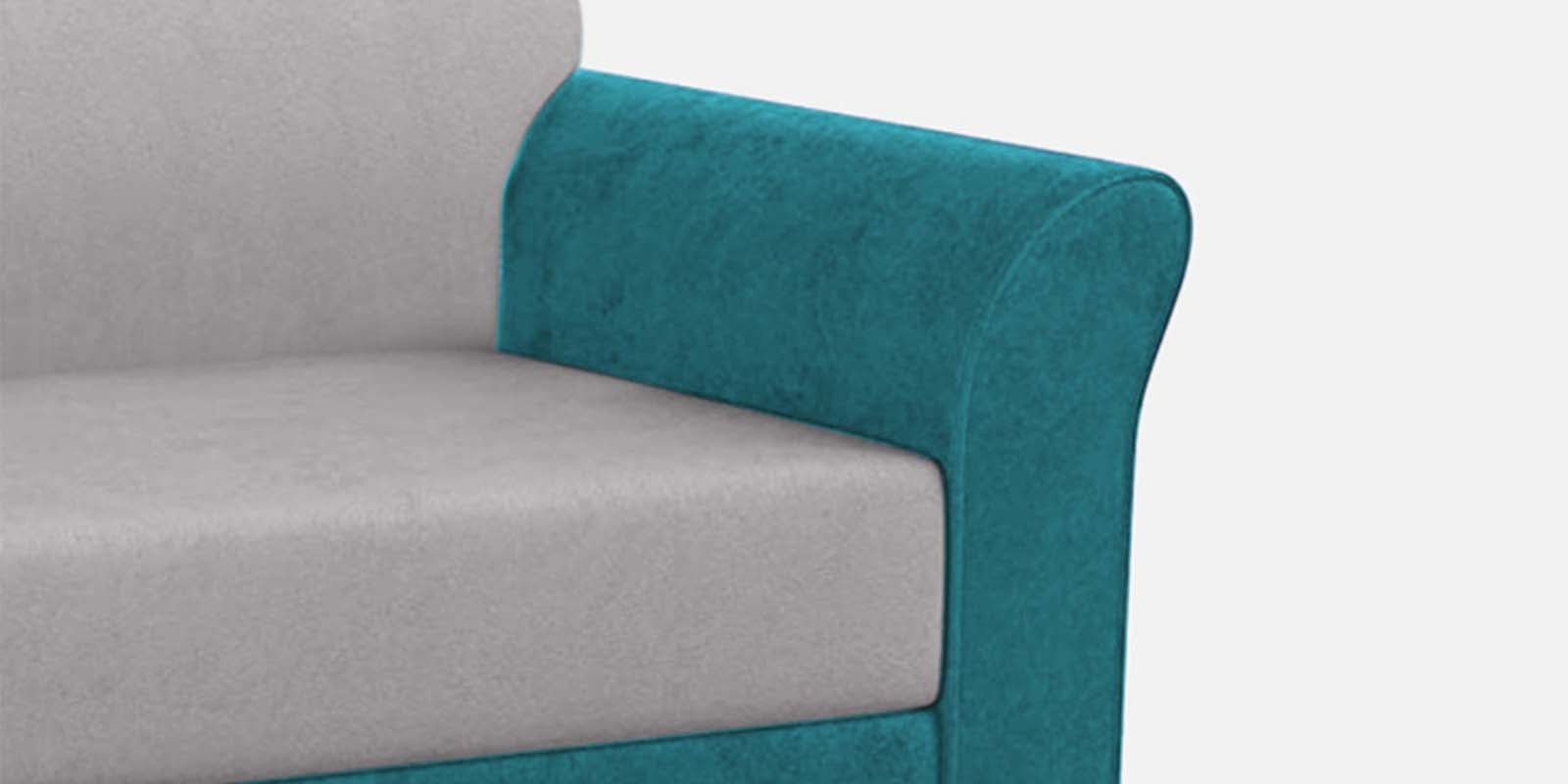 Jordan Velvet 3 Seater Sofa in PineGreen-Concreate Grey Colour