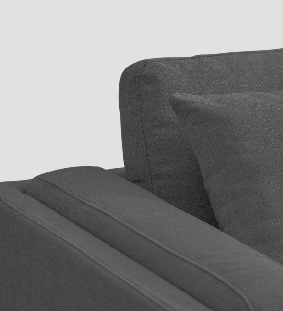 Borry Fabric 1 Seater Sofa In Stone Grey Colour - Febonic Living
