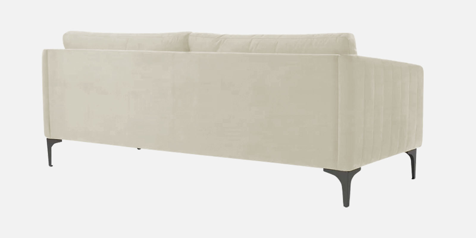 Haru Velvet 3 Seater Sofa in Warm White Colour