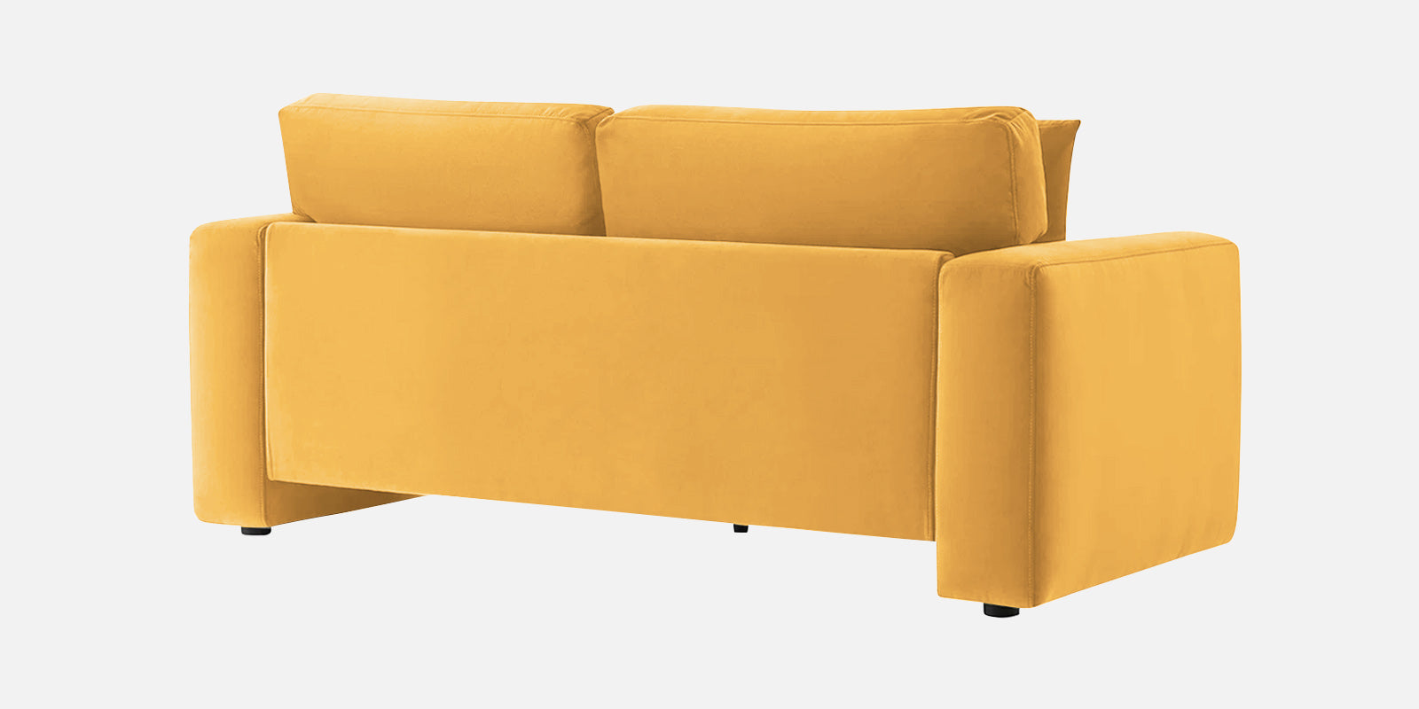 Kosta Velvet 2 Seater Sofa in Turmeric Yellow Colour