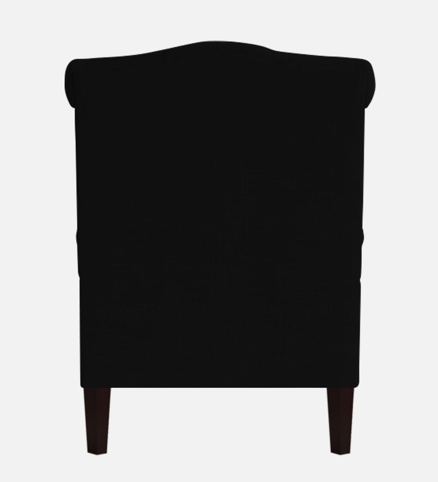 Nottage Fabric Wing Chair In Zed Black Colour - Febonic Living
