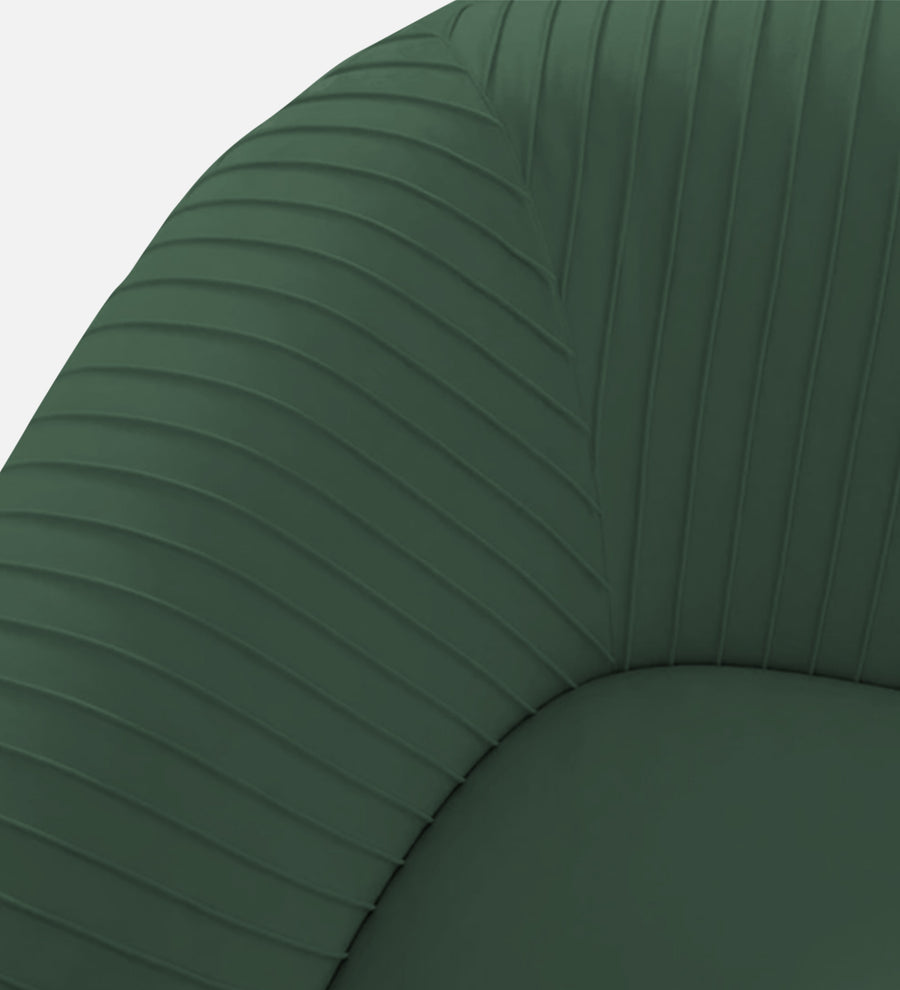 Yara Velvet Fabric 1 Seater Sofa In Amazon Green Colour - Febonic Living