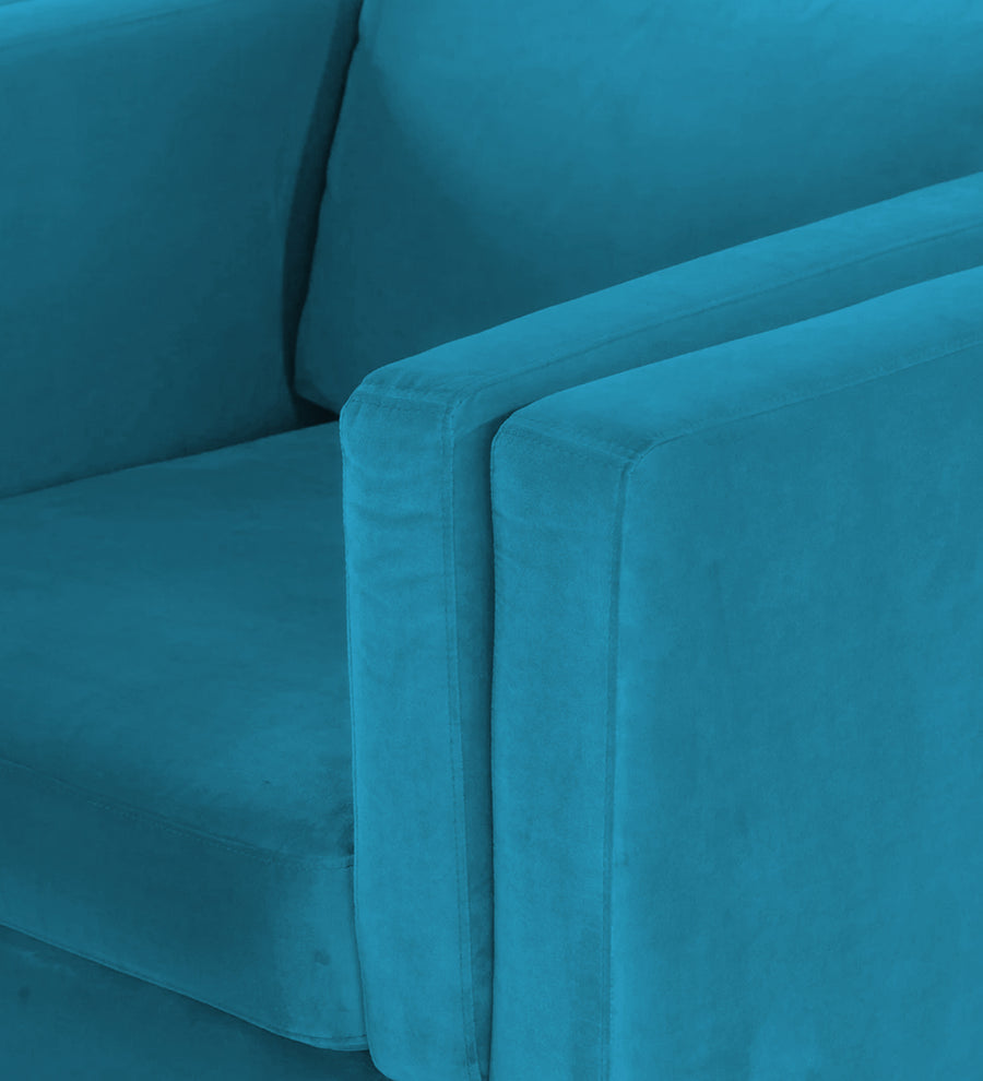 Jasper Velvet 1 Seater Sofa In Aqua Blue Colour - Febonic Living