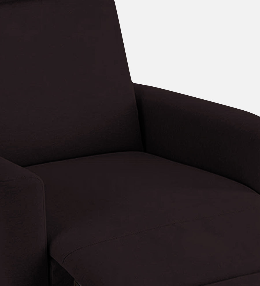 Zura Fabric 1 Seater Rotating Motorized Recliner In Cara Brown Colour - Febonic Living