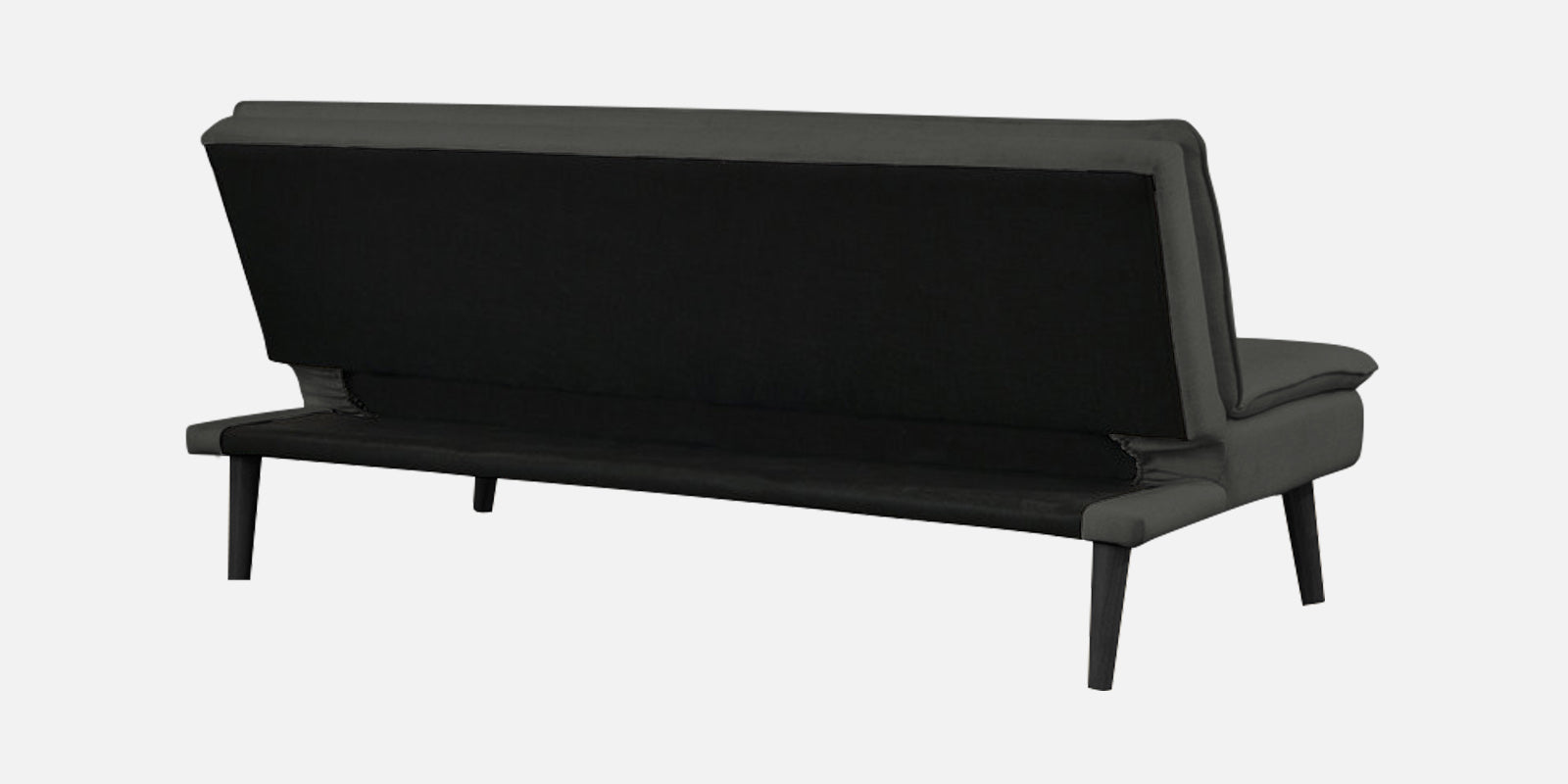 Toner Fabric Convertible Sofa Cum Bed In Charcoal Grey Colour