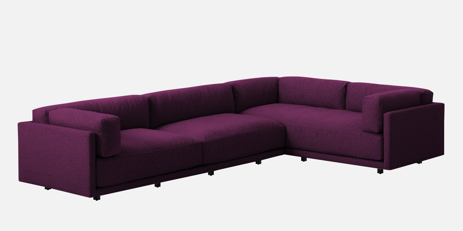 Nixon Fabric 6 Seater LHS Sectional Sofa In Greek Purple Colour