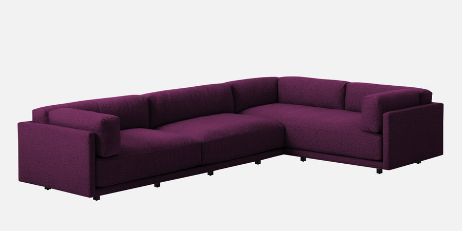 Nixon Fabric 6 Seater Lhs Corner Sofa In Greek Purple Colour - Febonic Living