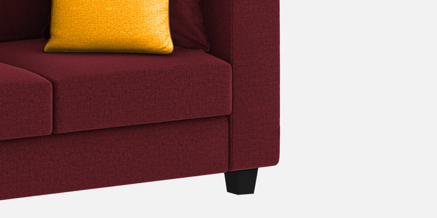 Nabi Fabric 3 Seater Sofa In Blood Maroon Colour - Febonic Living