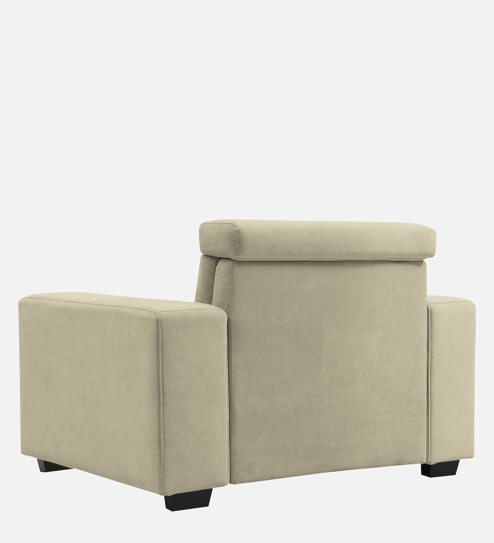 Hiro Fabric 1 Seater Sofa In  Carnival Beige Colour - Febonic Living