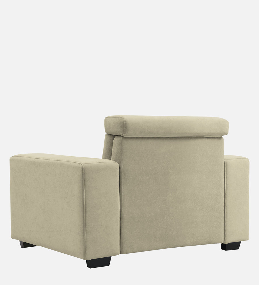 Hiro Fabric 1 Seater Sofa In Carnival Beige Colour - Febonic Living