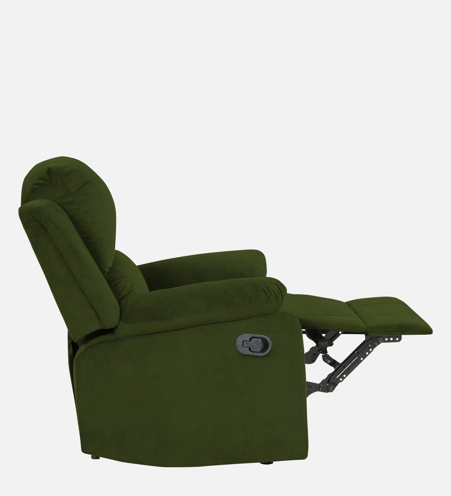 Henry Fabric 1 Seater Motorized Recliner In Olive Green Colour - Febonic Living