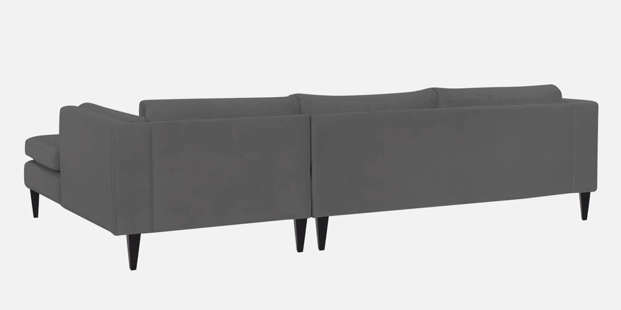 Jasper Velvet Rhs Sectional Sofa 3 Lounger In Davy Grey Colour - Febonic Living