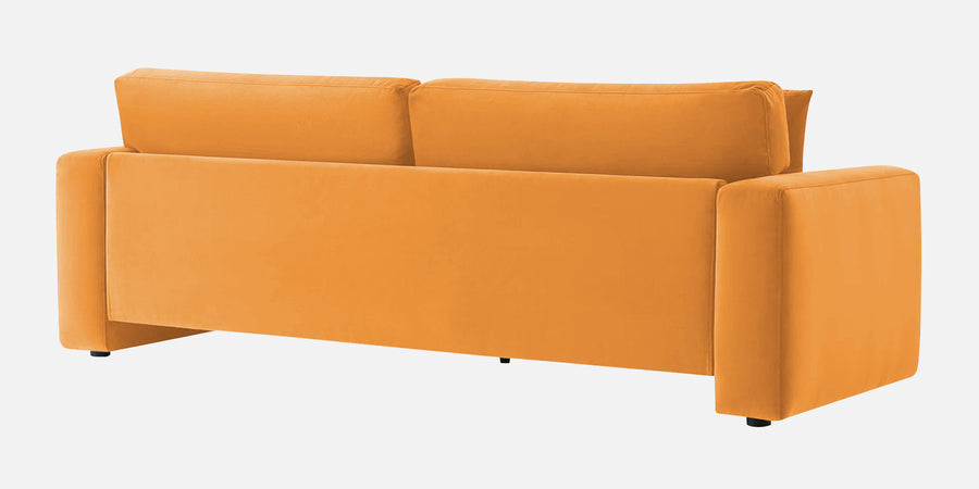 Kosta Velvet 3 Seater Sofa In Tangerine Orange Colour - Febonic Living