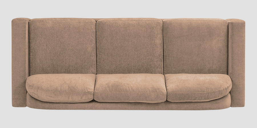 Dara Fabric 3 Seater Sofa In Cookie Beige Colour - Febonic Living