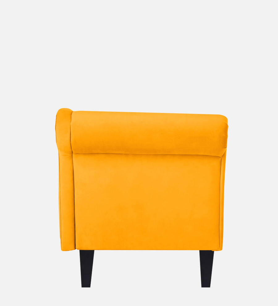 Rana Velvet Rhs Chaise Lounger In Saffron Yellow Colour - Febonic Living