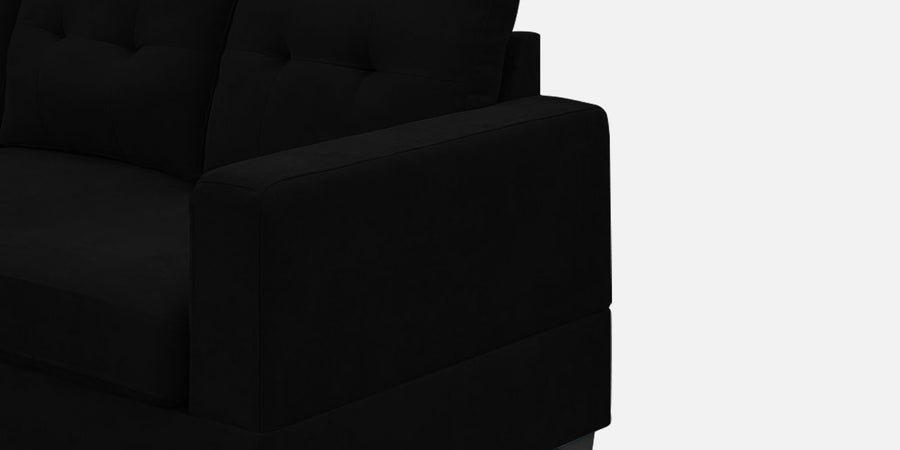 Thomas Fabric Rhs Sectional Sofa 2 Lounger In Zed Black Colour - Febonic Living