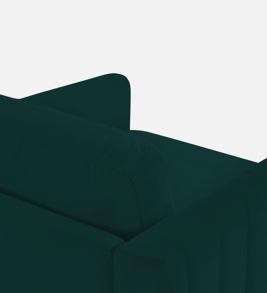 Haru Velvet 1 Seater Sofa In Forest Green Colour - Febonic Living