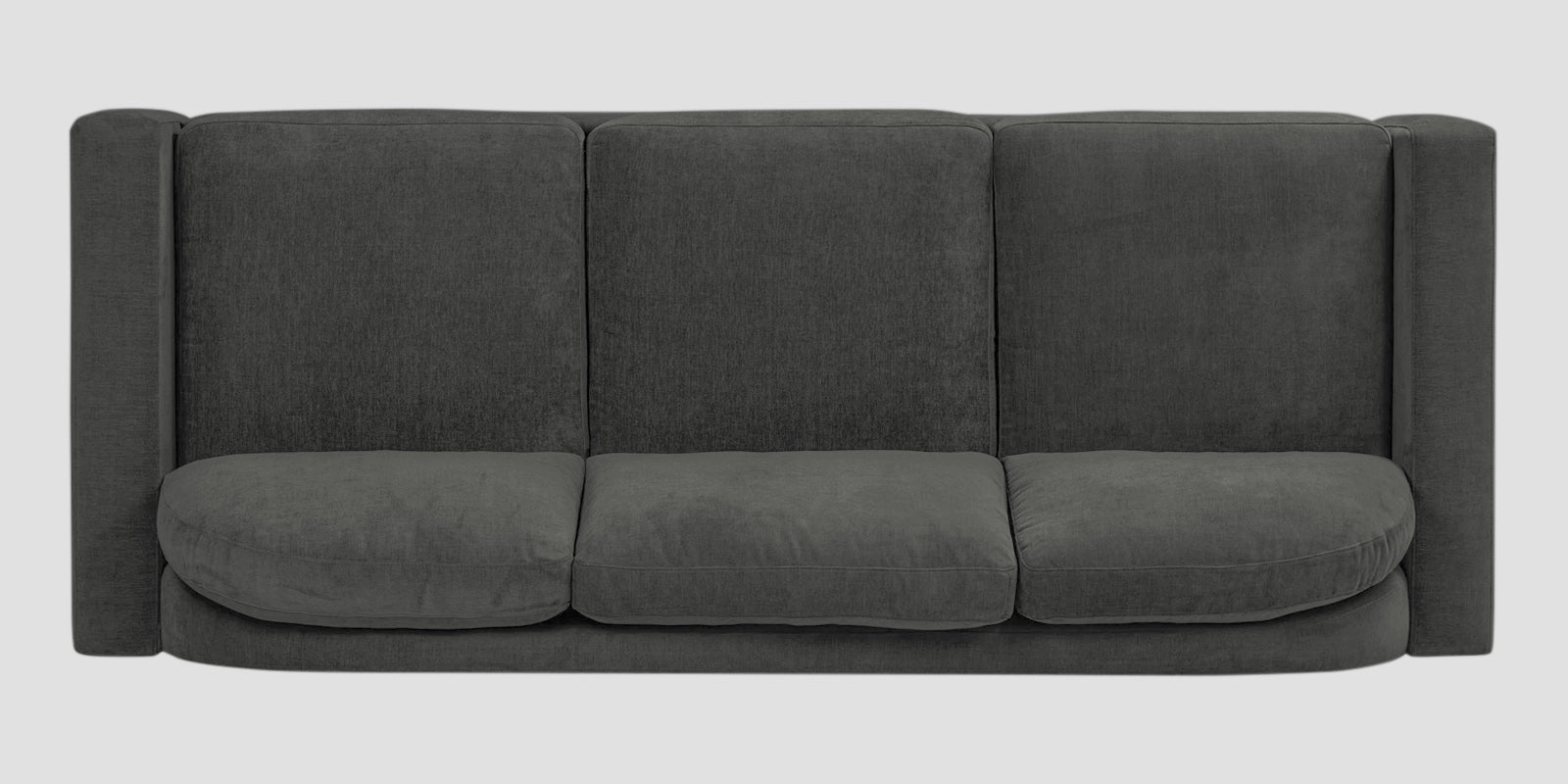 Dara Fabric 3 Seater Sofa In Charcoal Grey Colour