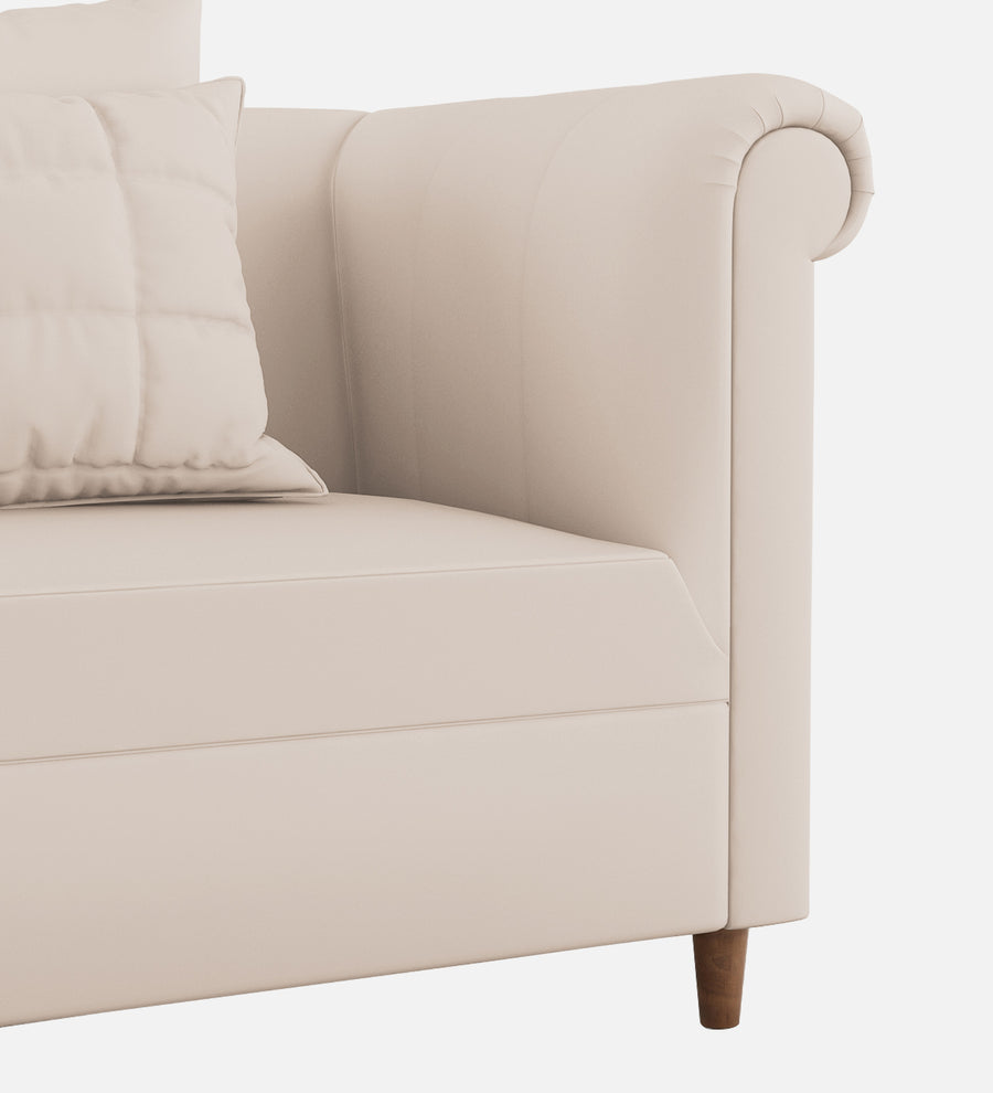 Rubi Velvet 1 Seater Sofa In Camel Beige Colour - Febonic Living