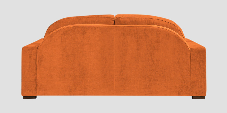 Dara Fabric 2 Seater Sofa In Vivid Orange Colour - Febonic Living
