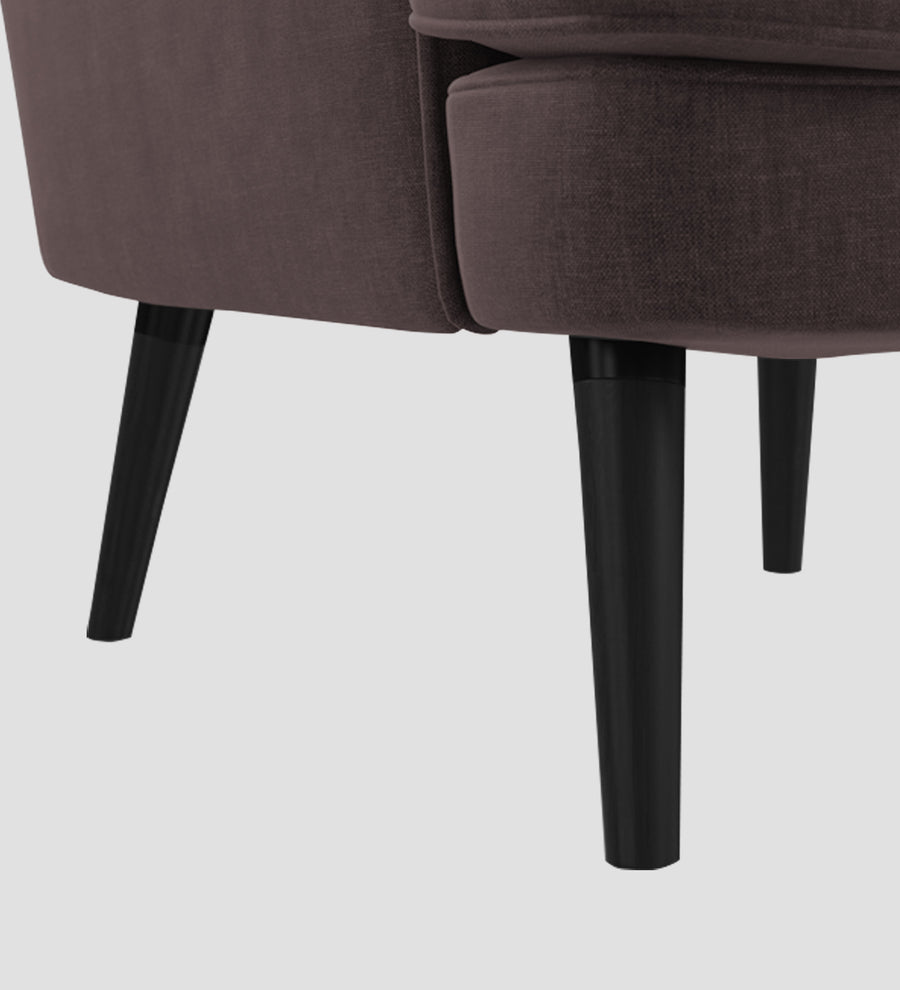 Niya Velvet Wing Chair In Mocha Brown Colour - Febonic Living