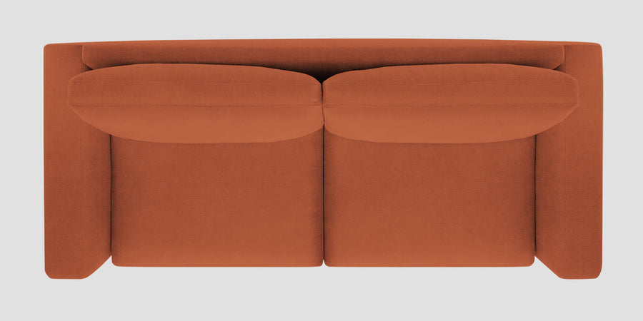 Esha Fabric 2 Seater Sofa In Royal Orange Colour - Febonic Living