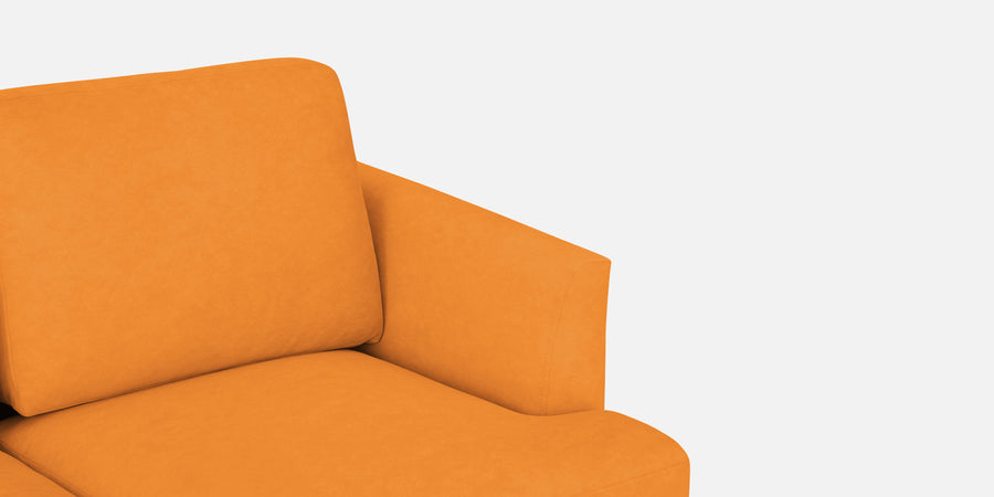 Motra Velvet 3 Seater Sofa In Tangerine Orange Colour - Febonic Living