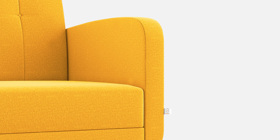 Wiki Velvet 2 Seater Sofa In Safforn Yellow Colour - Febonic Living
