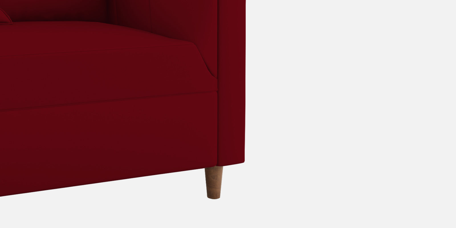 Rubi Velvet 3 Seater Sofa in Cherry Red Colour