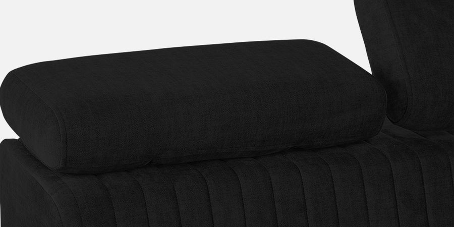 Draco Fabric 3 Seater Sofa In Zed Black Colour - Febonic Living