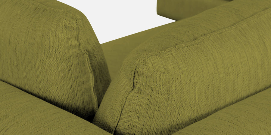Ziggy Fabric Lhs Sectional Sofa 3 Lounger In Kelly Green Colour - Febonic Living