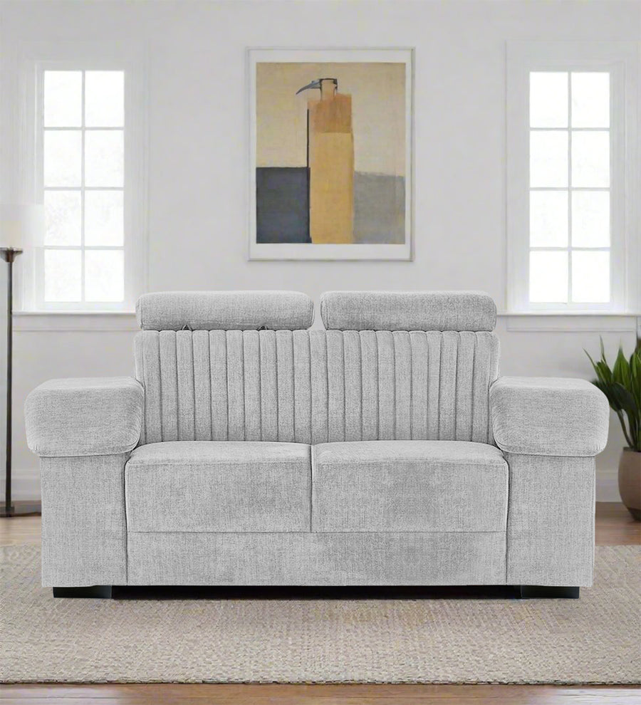 Draco  2 Seater Fabric Sofa - Lit Grey by Febonic Living
