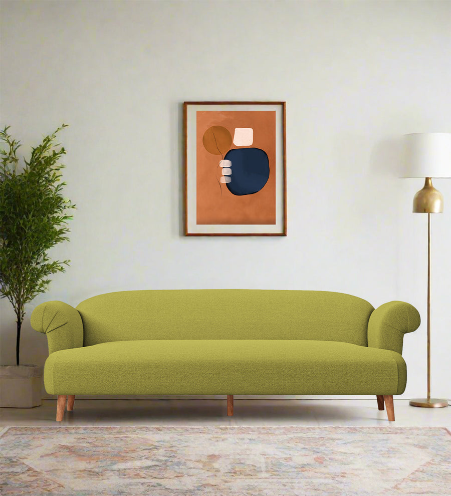 Barber 3 Seater Fabric Sofa - Kelly Green by Febonic Living