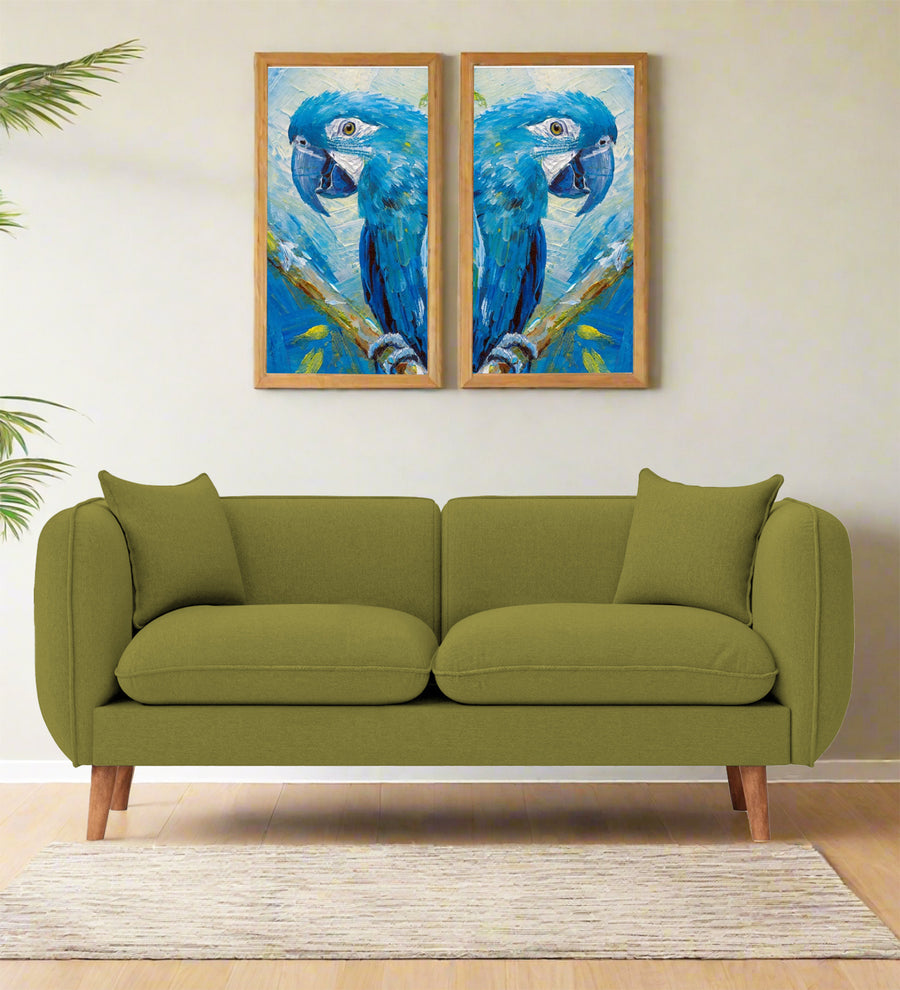 Reva  2 Seater Fabric Sofa - Kelly Green by Febonic Living