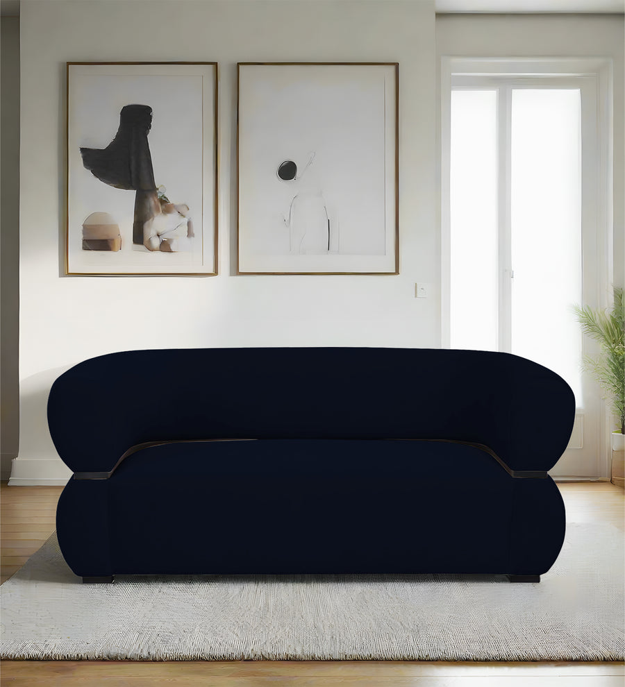 Kula  2 Seater Velvet Sofa - Dark Blue by Febonic Living