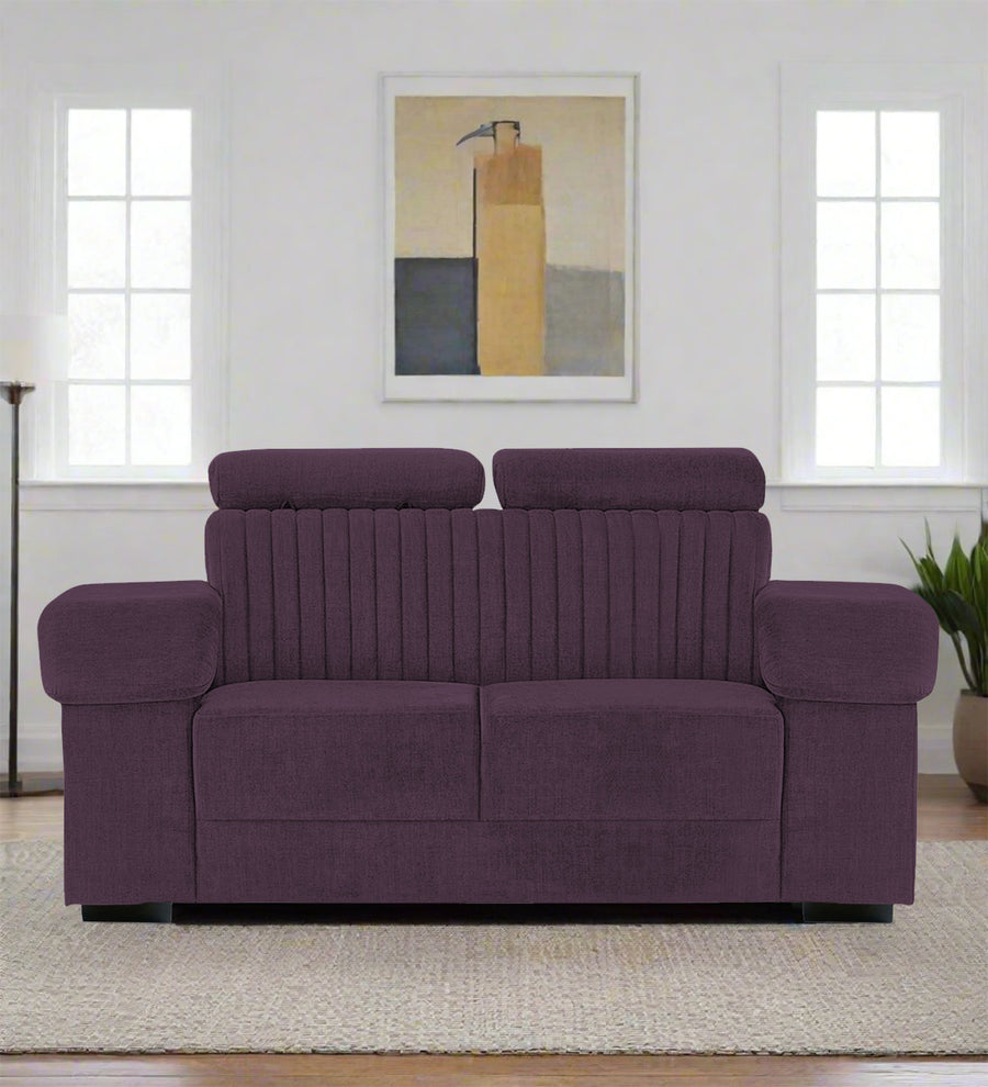Draco  2 Seater Fabric Sofa - Greek Purple by Febonic Living
